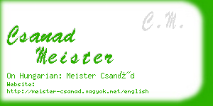 csanad meister business card